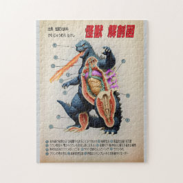 Funny Japanisch Kaiju Anatomie Diagramm Puzzle