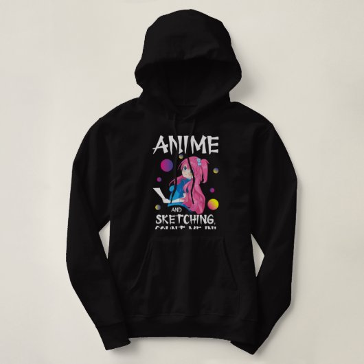 Funny japanische Manga Otaku Just a Girl Anime Ske Hoodie (Design vorne)