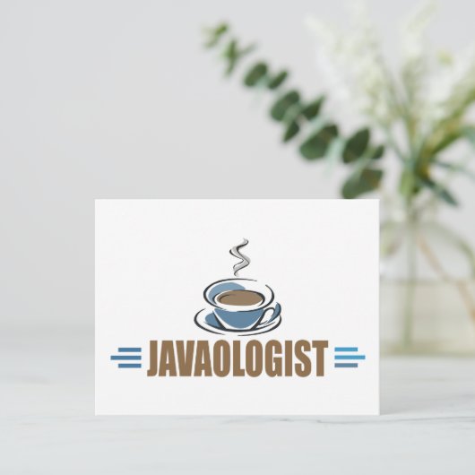 Funny Java-Kaffee Postkarte (Stehend Vorderseite)