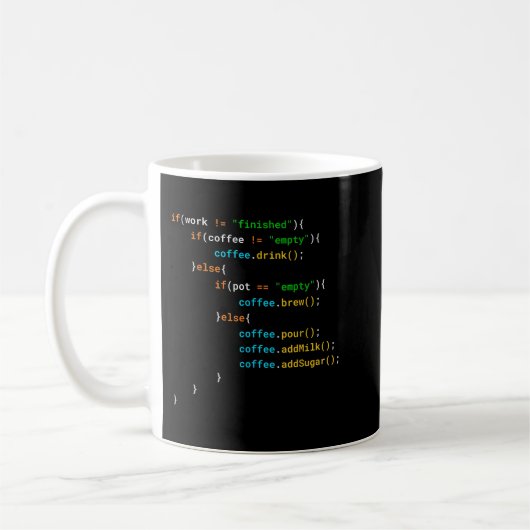 Funny Java Programmierer Kaffeekochen Geschenk für Kaffeetasse (Links)