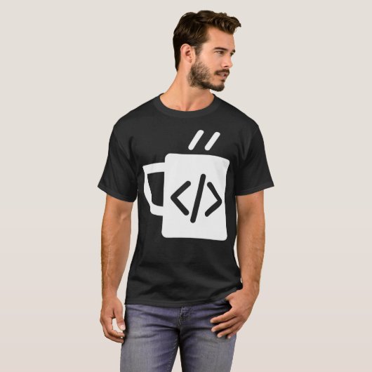 Funny JavaScript Code Coffee Developer Programmer T-Shirt (Vorne ganz)