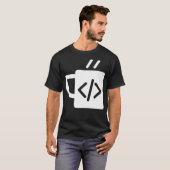 Funny JavaScript Code Coffee Developer Programmer T-Shirt (Vorne ganz)