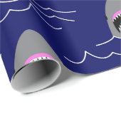 Funny Jaws Cartoon Sharks Gemustert Geschenkpapier (Rolleneckpunkt)