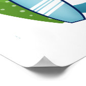 Funny Jawsome Shark Surfboard Beach Kids' Poster (Ecke)