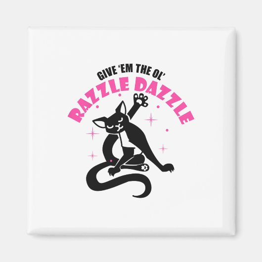Funny Jazz Cat Pose geben Ihnen das Ol Razzle Magnet (Vorne)