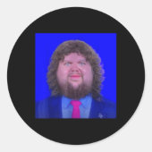 Funny Jd Vance Shirt Jd Vance Face Meme Runder Aufkleber (Vorderseite)