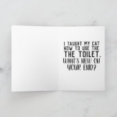 FUNNY JEDER ANLASS CAT AUF TOILETTKARTEN KARTE (Innenseite)