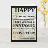 Funny jedes Anlasses Card Karte (Gelbe Blume)