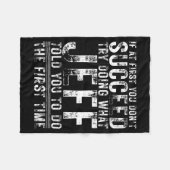 Funny Jeff If At First You Don't Succeed Birthday  Fleecedecke (Vorderseite (Horizontal))