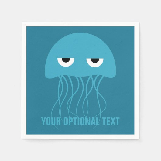 Funny Jellyfish Custom Paper Servietten (Vorderseite)