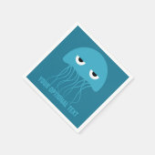 Funny Jellyfish Custom Paper Servietten (Ecke)