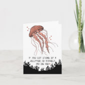 Funny Jellyfish Valentine's Day Karte (Vorderseite)