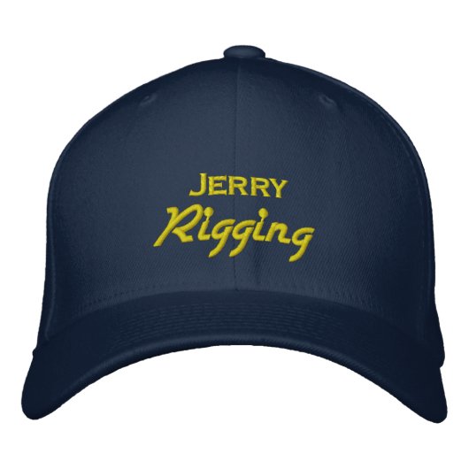 Funny Jerry Rigging Bestickte Baseballkappe (Vorderseite)