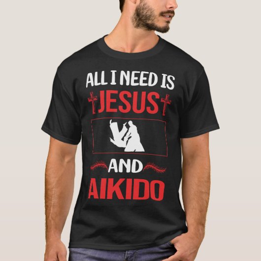 Funny Jesus Aikido T-Shirt (Vorderseite)