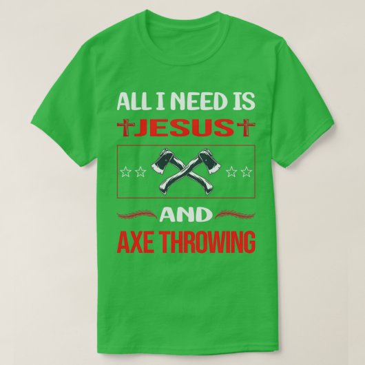 Funny Jesus Ax Throwing Classic TShirt (Design vorne)