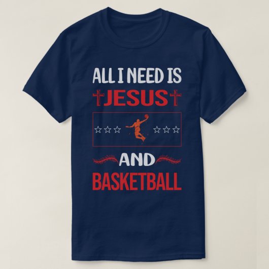 Funny Jesus Basketball T-Shirt (Design vorne)
