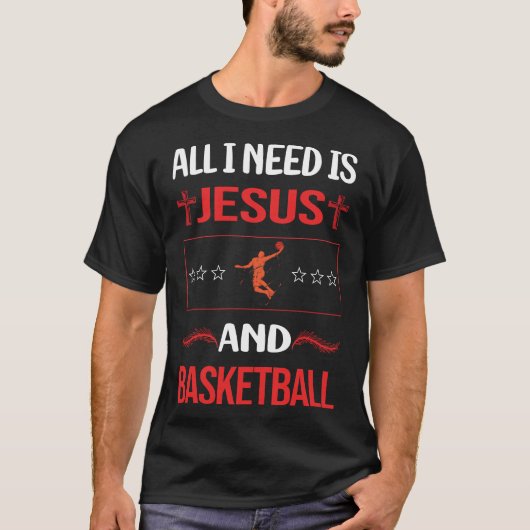 Funny Jesus Basketball T-Shirt (Vorderseite)