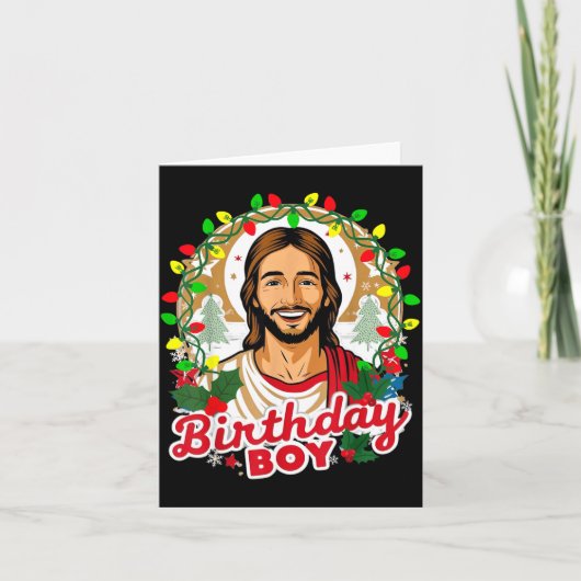 Funny Jesus Birthday Boy Christmas Xmas Holiday Ug Karte (Vorderseite)