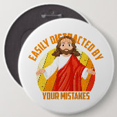 Funny Jesus Button (Vorne & Hinten)
