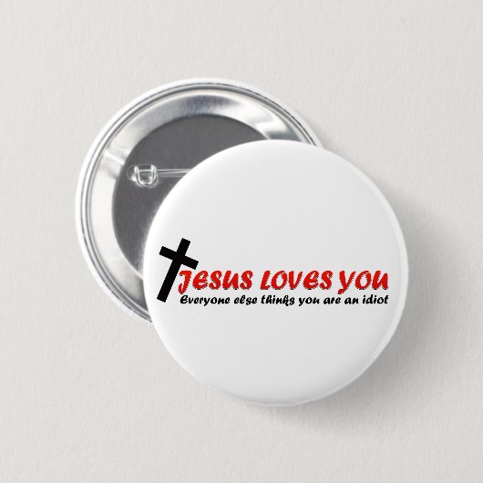 Funny Jesus Button (Vorne & Hinten)