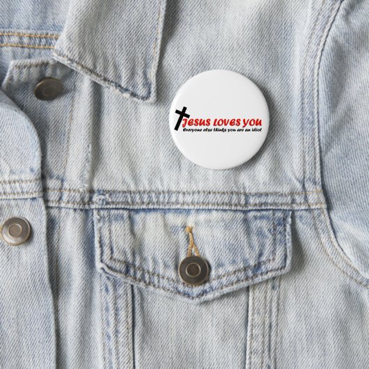 Funny Jesus Button (Beispiel)