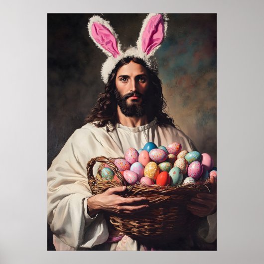 Funny Jesus Christ Ostern Sonnige Ohren Meme Poster (Vorne)