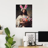 Funny Jesus Christ Ostern Sonnige Ohren Meme Poster (Heimbüro)