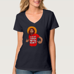 Funny Jesus Christlich Meme Yo werde ich es lösen T-Shirt