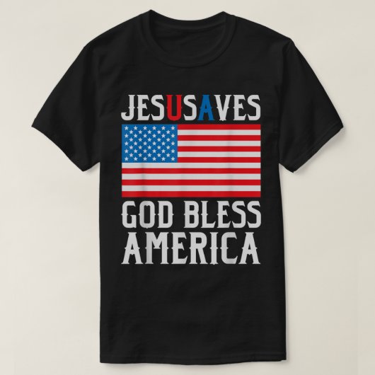 Funny Jesus Christus Design Jesus Rette USA God Bl T-Shirt (Design vorne)