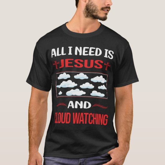 Funny Jesus Cloud Watching T-Shirt (Vorderseite)