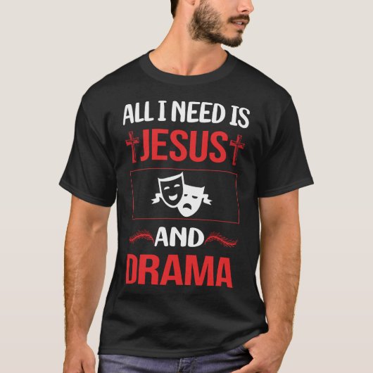 Funny Jesus Drama T-Shirt (Vorderseite)