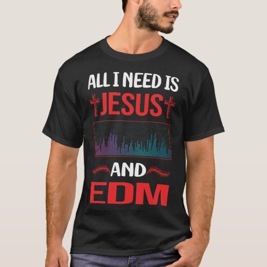 Funny Jesus EDM T-Shirt (Vorderseite)