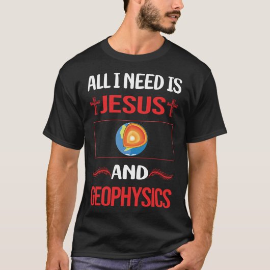 Funny Jesus Geophysics Geophysiker T-Shirt (Vorderseite)