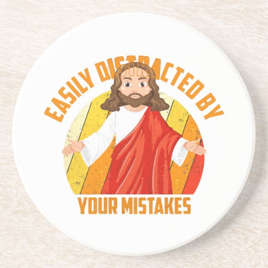 Funny Jesus Getränkeuntersetzer (Vorne)