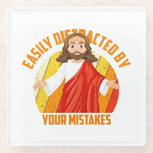 Funny Jesus Glasuntersetzer (Vorderseite)