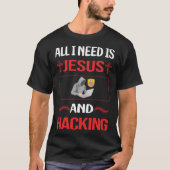Funny Jesus Hacking Hack Hacker T-Shirt (Vorderseite)