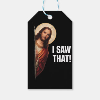 Funny Jesus "I Saw That" Christian meme design Geschenkanhänger