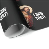Funny Jesus "I Saw That" Christian meme design Geschenkpapier (Rolleneckpunkt)