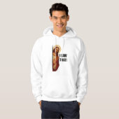 Funny Jesus "I Saw That" Christian meme design Hoodie (Vorne ganz)