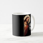 Funny Jesus "I Saw That" Christian meme design Kaffeetasse (VorderseiteRechts)