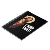 Funny Jesus "I Saw That" Christian meme design Notizblock (Linke Seite)