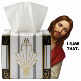 Funny Jesus I Saw That Humor Joke 2D Desk Statue Freistehende Fotoskulptur