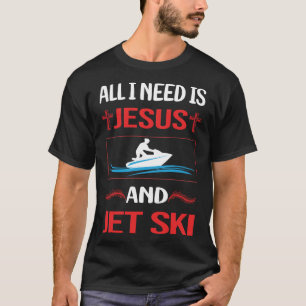 Funny Jesus Jet Ski Ski Ski Ski Wasser Scooter Per T-Shirt