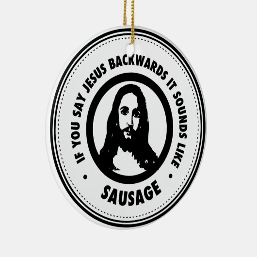 Funny Jesus Keramikornament (Rechts)