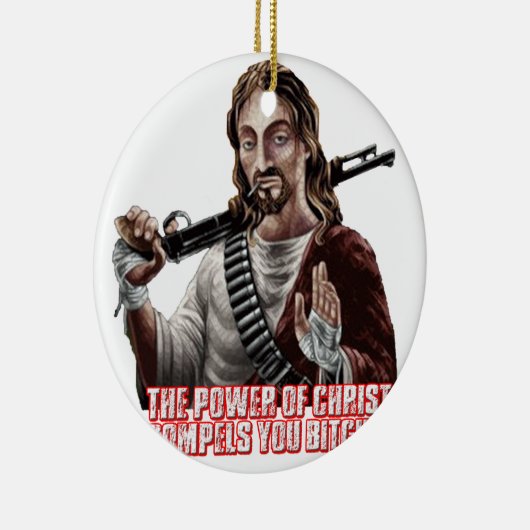 Funny jesus keramikornament (Rechts)