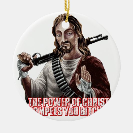 Funny jesus keramikornament (Vorne)