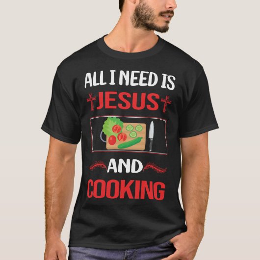 Funny Jesus Kochen T-Shirt (Vorderseite)