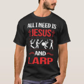 Funny Jesus Larping RPG Rollenspiel Rollenspiel T-Shirt (Vorderseite)
