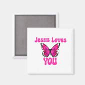 Funny Jesus Liebe Sie Christlich Schmetterling Men Magnet (Vorderseite/Rückseite)