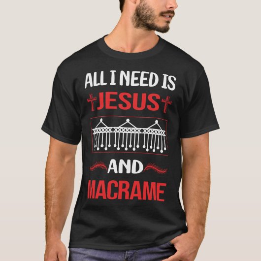 Funny Jesus Macrame T-Shirt (Vorderseite)